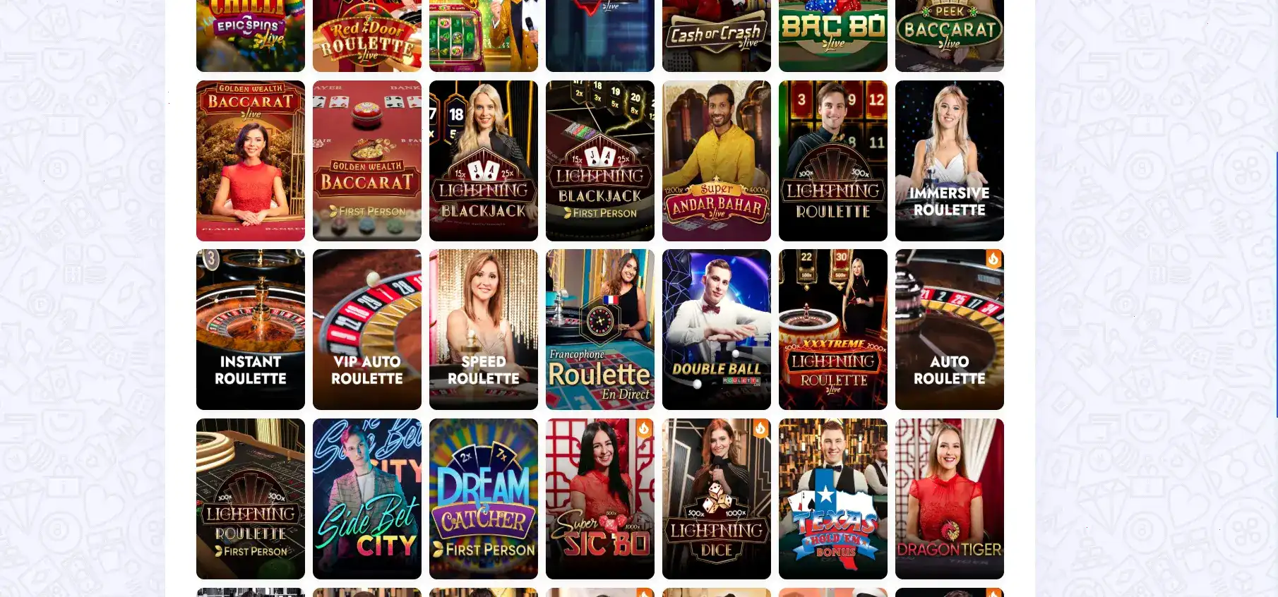 Раздел live games на русском мировой кэшбэк флагман казино